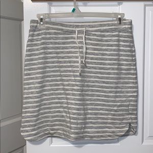 Striped white and grey skirt